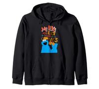 Sesame Street Cookie Monster Cartoon Legend Big Pose Retro Zip Hoodie