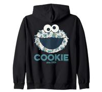 Sesame Street Cookie Monster Collage Vintage Classic Comic Zip Hoodie