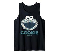 Sesame Street Cookie Monster Collage Vintage Comic Classic Tank Top