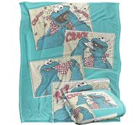 Sesame Street Cookie Monster Comic Officially Licensed Silky Touch Super Soft Throw Blanket 152 x 127 cm