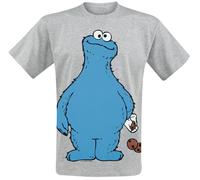 Sesame Street Cookie Monster -Cookie thief T-Shirt mottled grey 4XL