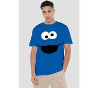 Sesame Street Cookie Monster Crayon Sketch T-Shirt, Royal | Size: Small Sesame Street Royal S