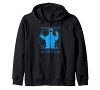 Sesame Street Cookie Monster Da Vinci Parody Classic Fun Zip Hoodie