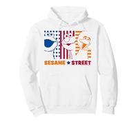 Sesame Street Cookie Monster Elmo Big Bird Art Collage Retro Pullover Hoodie