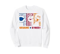 Sesame Street Cookie Monster Elmo Big Bird Art Collage Retro Sweatshirt