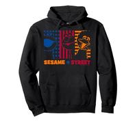 Sesame Street Cookie Monster Elmo Big Bird Art Retro Collage Pullover Hoodie