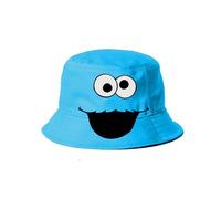 Sesame Street Cookie Monster Face-Children's Bucket Hat, Blue, 25 x 15 cm