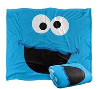 Sesame Street Cookie Monster Face Officially Licensed Silky Touch Super Soft Throw Blanket 152 x 127 cm, 50" x 60"
