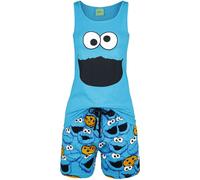 Sesame Street Cookie Monster - Face Pyjama blue 3XL