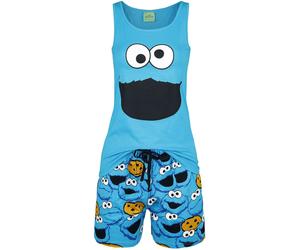 Sesame Street Cookie Monster - Face Pyjama blue S