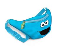 Sesame Street Cookie Monster Face-Small Fancy Fanny Pack, Blue, 5 x 14 cm