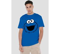 Sesame Street Cookie Monster Full Face T-Shirt, Royal | Size: Small Sesame Street Royal S