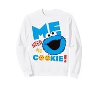 Sesame Street Cookie Monster Grumpy Hungry Fun Classic Pose Sweatshirt