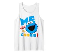 Sesame Street Cookie Monster Grumpy Hungry Fun Classic Pose Tank Top