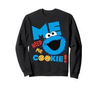 Sesame Street Cookie Monster Grumpy Hungry Fun Pose Classic Sweatshirt