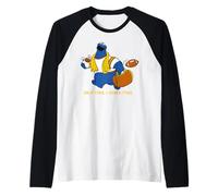 Sesame Street Cookie Monster Half Time Classic Snack Raglan Baseball Tee