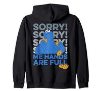 Sesame Street Cookie Monster Hands Full Hungry Classic Pose Zip Hoodie