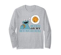 Sesame Street Cookie Monster Happy Hungry Classic Munchies Long Sleeve T-Shirt