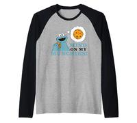 Sesame Street Cookie Monster Happy Hungry Munchies Classic Raglan Baseball Tee
