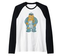 Sesame Street Cookie Monster He Ate Belly Raglan Baseball Tee