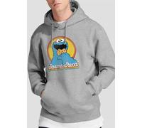 Sesame Street Cookie Monster Layers Hoodie, Athletic Heather in Grey | Size: Medium Sesame Street Grey M