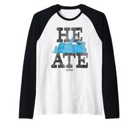 Sesame Street Cookie Monster Lie Down He Ate Raglan Baseball Tee