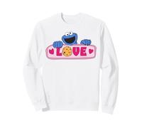 Sesame Street Cookie Monster Love Valentine Heart Retro Fun Sweatshirt
