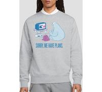 Sesame Street Cookie Monster Me Have Plans Sweatshirt, Athletic Heather in Grey | Size: 2XL Sesame Street Grey 2XL