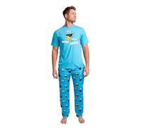 Sesame Street Cookie Monster Men's 2-Pack Pajama Set, Sesame Cookie Monster Light Blue, L