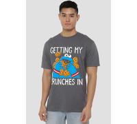Sesame Street Cookie Monster My Crunches T-Shirt, Charcoal | Size: 3XL Sesame Street Charcoal 3XL