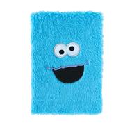 Grupo Erik A5 Notebook Hardback - Sesame Street Cookie Monster Gifts | Plush Cover, Bullet Journal Dotted Note Book, Dotted Notebook A5 Sketchbook | Cute Stationery Gifts
