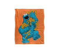 Sesame Street Cookie Monster Painted Officially Licensed Silky Touch Super Soft Throw Blanket 152 x 127 cm