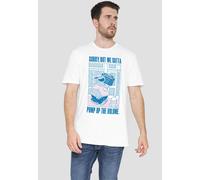Sesame Street Cookie Monster Pump Up The Volume T Shirt, White Sesame Street White L