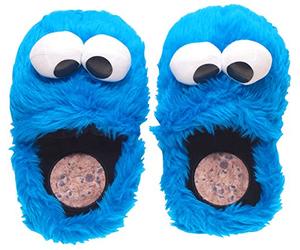 Sesame Street Cookie Monster slippers, royal blue. Blue Size: X-Large