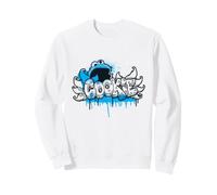 Sesame Street Cookie Monster Spray Paint Graffiti Tag Sweatshirt