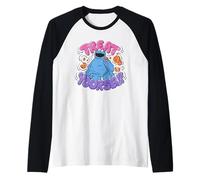 Sesame Street Cookie Monster Treat Yourself Raglan Baseball Tee