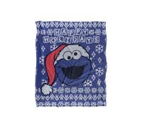 Sesame Street Cookie Monster Ugly Christmas Sweater Silky Touch Super Soft Throw Blanket 152 X 127 cm Sesame Street White One Size