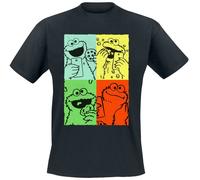 Sesame Street Cookie Monster - Vintage Art T-Shirt black 3XL