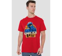 Sesame Street Cookies 4 Life T Shirt, Red Sesame Street Red S