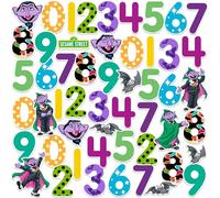 Sesame Street Count Von Count Numbers 50ct Vinyl Large Deluxe Stickers Variety Pack - Laptop, Water Bottle, Scrapbooking, Tablet, Skateboard, Indoor/Outdoor