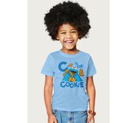 Sesame Street Distressed Text C Is For Cookie Monster T-Shirt in Light Blue | Size: 5-6 Years Sesame Street Light Blue 5-6 Years