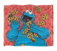 Sesame Street Drawn Cookie Monster Blanket