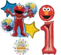 Sesame Street Elmo 1st Birthday Party Supplies Balloon Bouquet Decorations