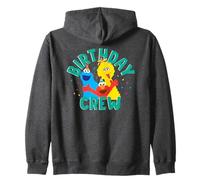 Sesame Street Elmo Big Bird Cookie Monster Birthday Crew Zip Hoodie