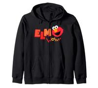 Sesame Street Elmo Cuddle Cute Sweet Face Wow Pose Classic Zip Hoodie