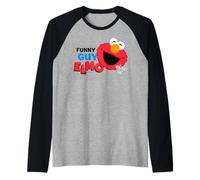 Sesame Street Elmo Cuddle Cute Sweet Funny Guy LOL Classic Raglan Baseball Tee