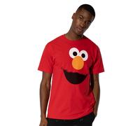 Sesame Street Elmo Face Mens T-Shirt Red Sesame Street Red S