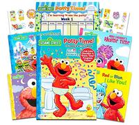 Sesame Street Elmo Potty Training Book Set For Toddlers -- Bundle with Progress Chart, Poster, Reward Stickers and Bonus Sesame Street ABC Book