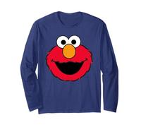 Sesame Street Elmo Retro Comic Cute Face Cuddle Happy Vibes Long Sleeve T-Shirt