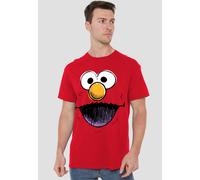 Sesame Street Elmo Retro Sketch Face T Shirt, Red Sesame Street Red XXL